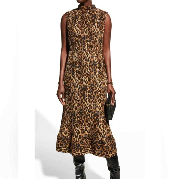 Leopard Print Sleeveless MILLY DRESS GUC SIZE 8 - Picture 2 of 13